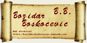 Božidar Boškoćević vizit kartica
